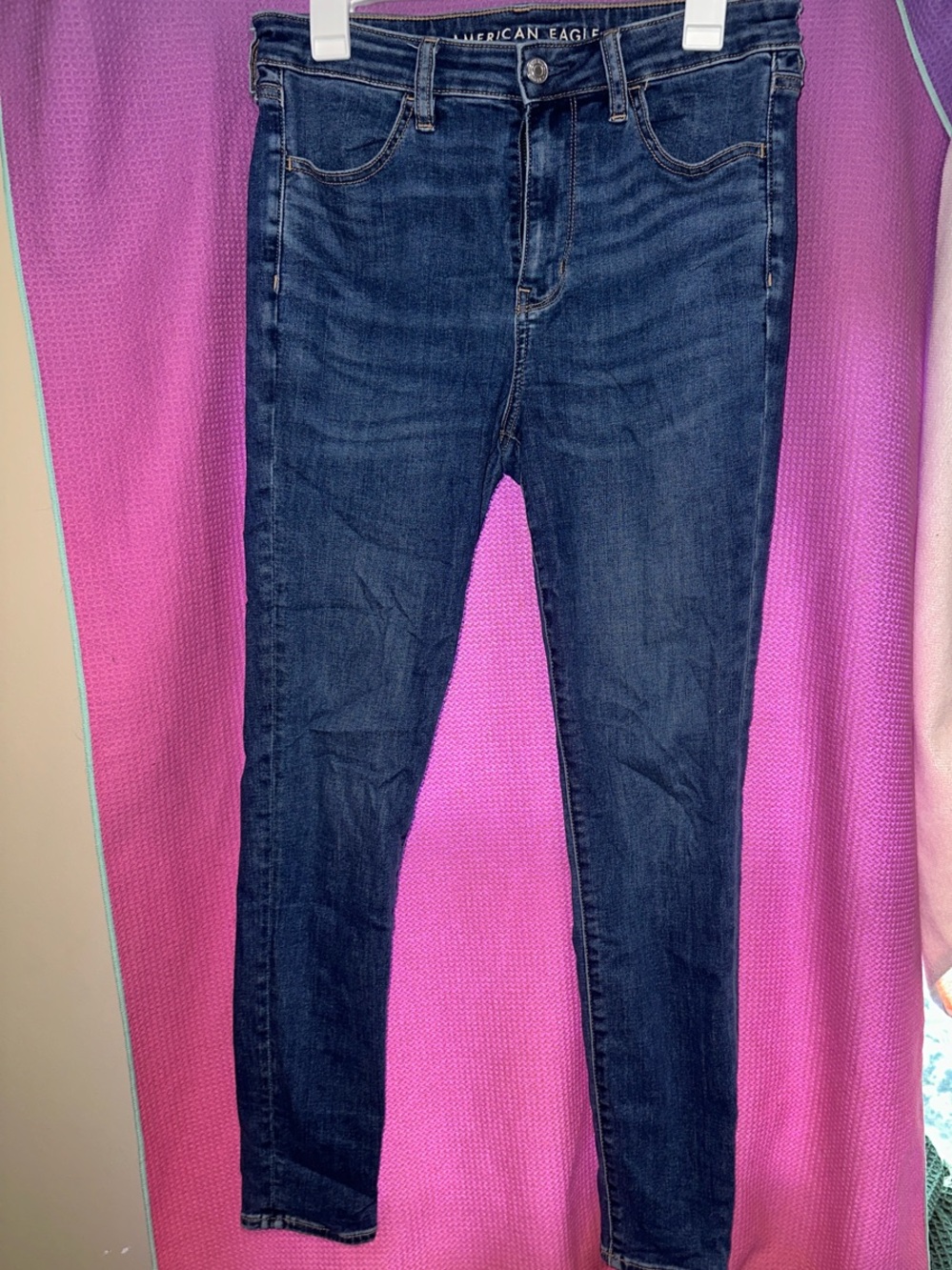 American Eagle Outfitters Dark Blue Skinny Jeans - Women's Stretch Denim